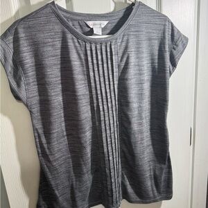 *Versatile Liz Claiborne Charcoal Short Sleeve Top